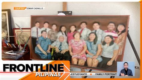 student kinantot|Estudyanteng kinomisyong magpinta ng family portrait, di .